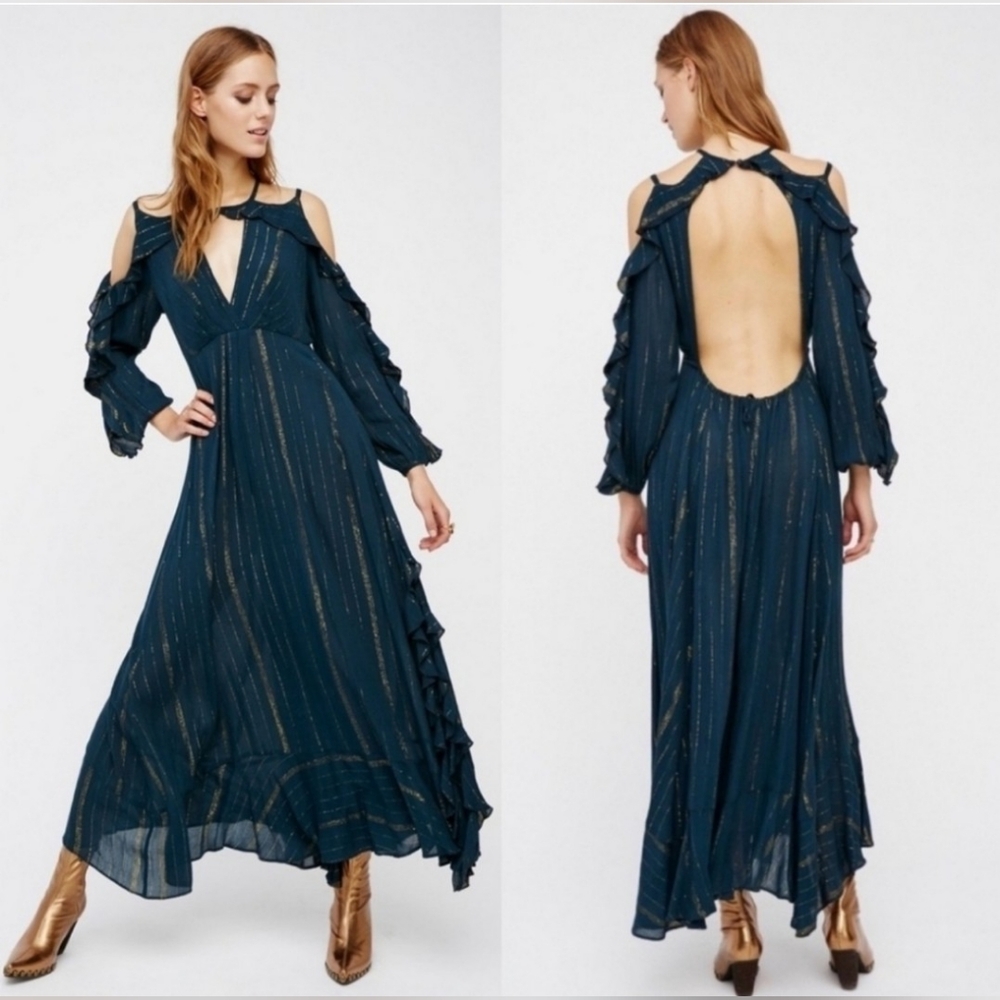 Free People Huxley Gauzy Maxi Gown
